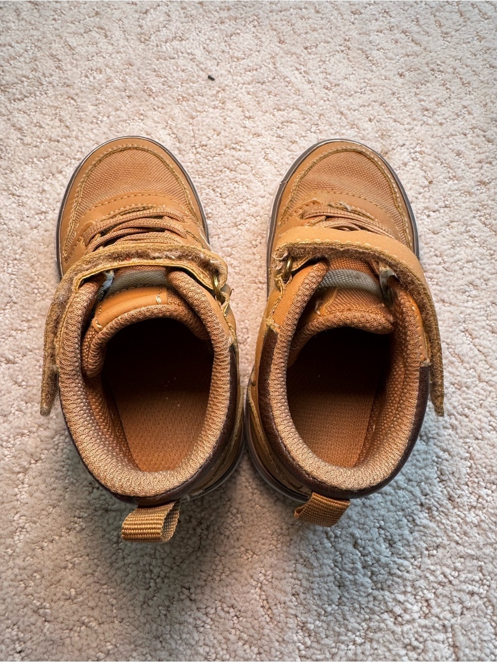Toddler Casual Tan boots with Velcro - Picture 5 of 6